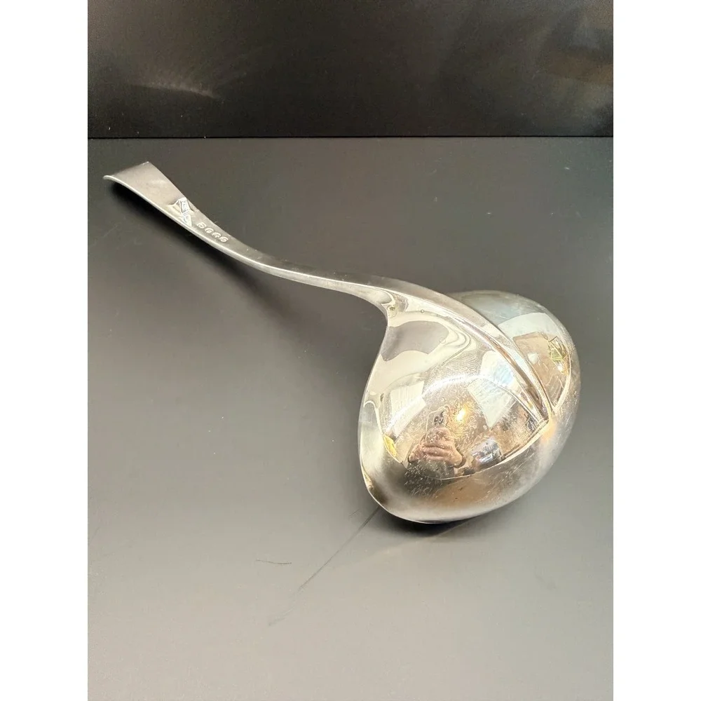 Vintage Gerity Silver Plate Ladle Georgian Style‎ Reproduction GS 48 Drop Hook